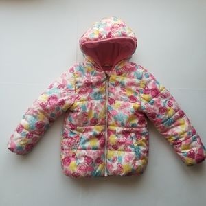Fall Creek Girls Flower Puffer Winter Jacket